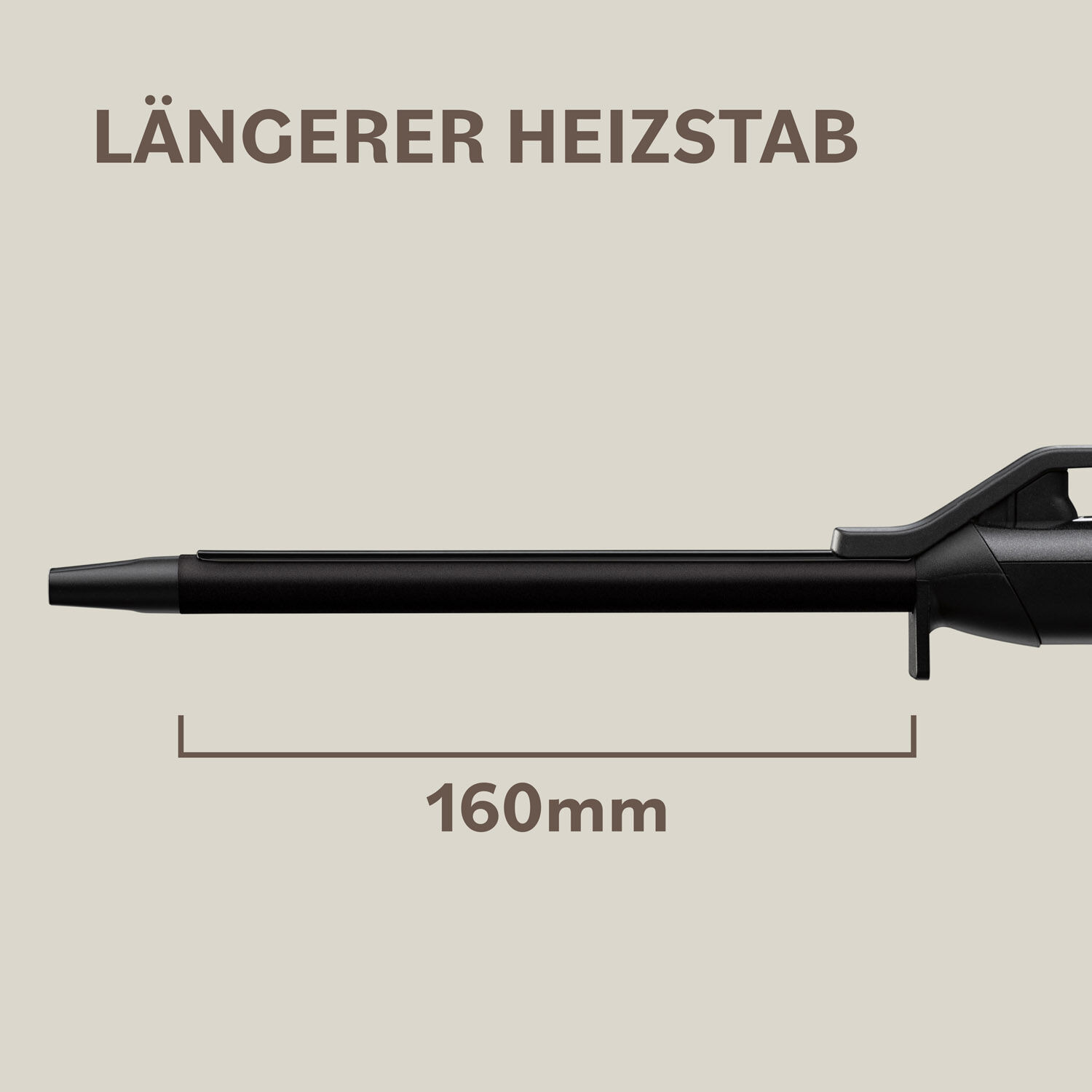 Lockenstab mit Klammer - &Oslash; 13mm